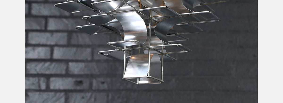 Vintage French Modern "Cassiope" Chandelier by Max Sauze