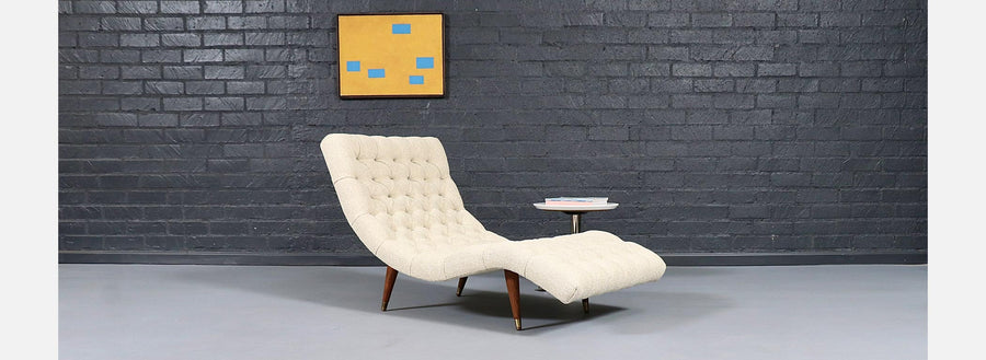 Adrian Pearsall Diamond Button-Tufted Chaise Lounge for Craft Associates