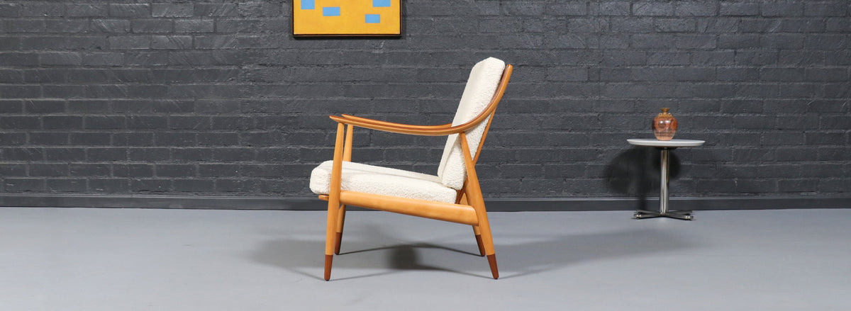 Peter Hvidt Model FD-146 Teak & Birch Lounge Chair