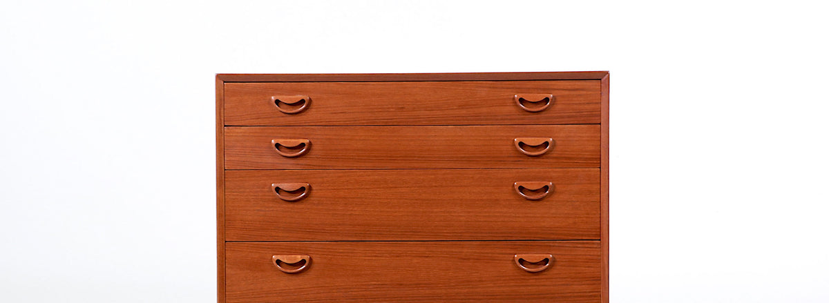 Danish Modern Teak Chest of Drawers Dresser