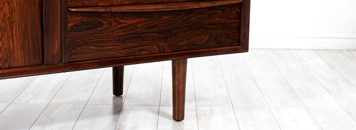 Svend A. Larsen Tambour-Door Rosewood Dresser for Falster Møbelfabrik