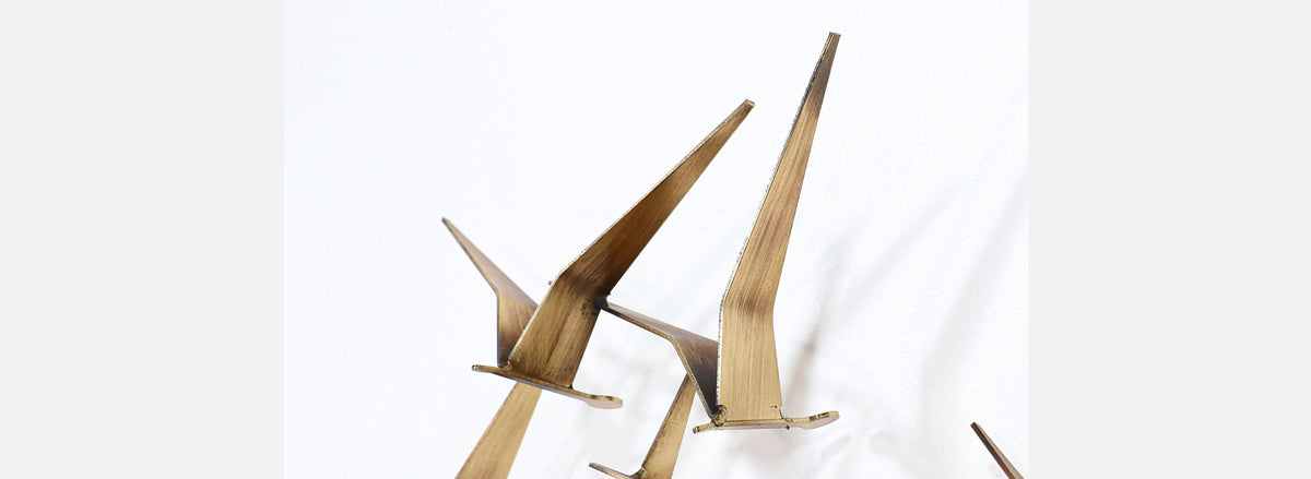 Vintage Curtis Jere "Sea Gulls" Brass Wall-Hanging Sculpture for Artisan House