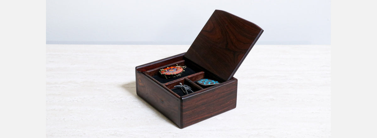 Mid-Century Modern Studio Craft Rosewood Jewelry Box