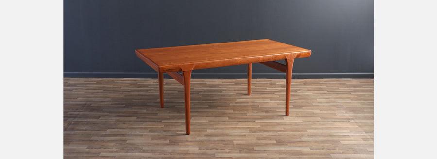 Danish Modern Expanding Teak Dining Table by Faarup Mobelfabrik