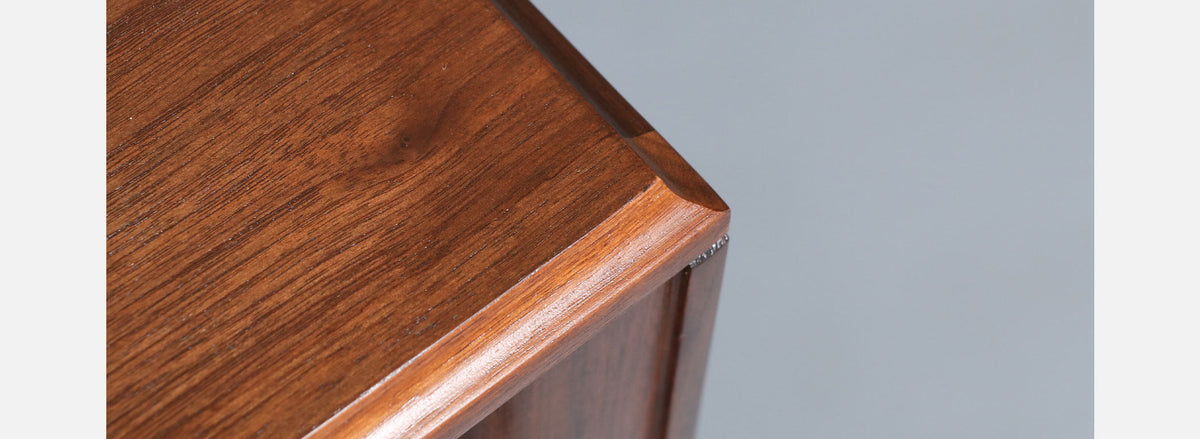 California Modernist Tambour-Door Walnut Credenza by Barzilay