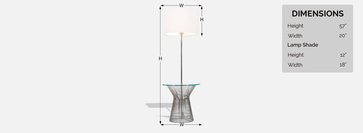 Mid-Century Modern Metal Rod & Glass Floor Lamp by Laurel Lamp Co.