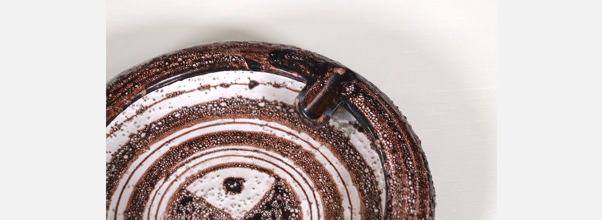 Aldo Londi Italian Glazed Ceramic Ashtray for Bitossi Studio