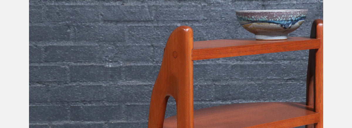 California Studio Craft Organic Modern Teak Counter Shelf
