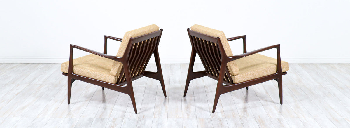 Danish Modern Sculpted Lounge Chairs by Ib Kofod-Larsen for Selig