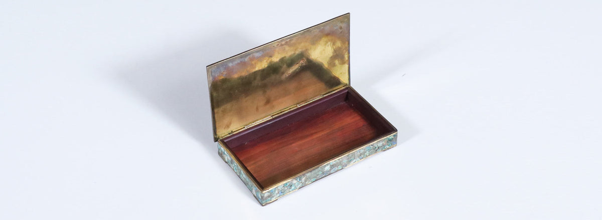 Mexican Modernist Mix Metals Tray Box by Los Castillos