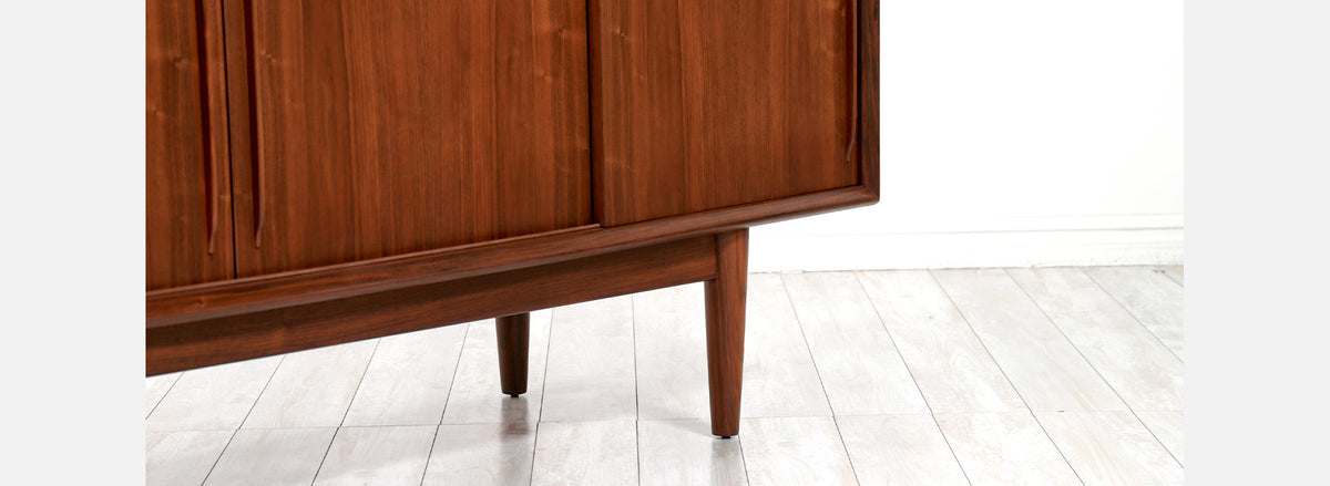Svend A. Madsen Curved-Front Teak Credenza for H.P. Hansen