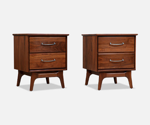 Mid-Century Modern Walnut Night Stands by Ace-Hi