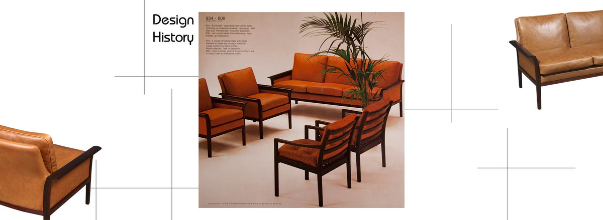 Fredrik Kayser Model-934 Rosewood & Leather Sofa