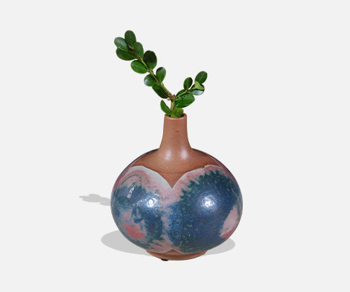 Robert Maxwell Studio Ceramic Vase with Blue & Green Glaze