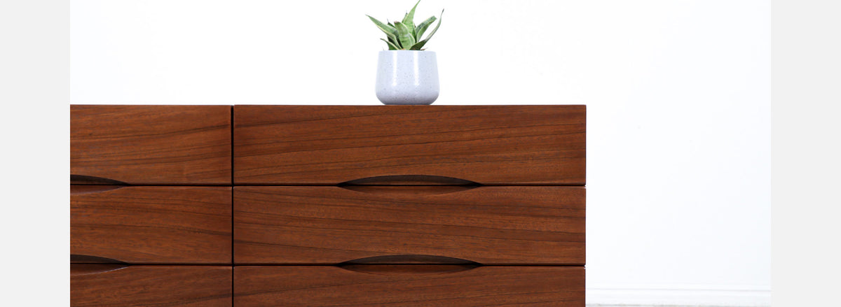 American of Martinsville Dresser with Brass Accents