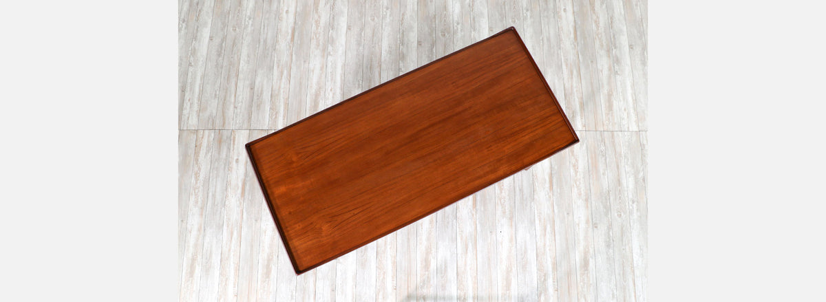 Danish Modern Executive Sculpted Teak Desk by Peter Lovig Nielsen