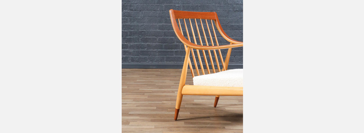 Peter Hvidt Model FD-146 Teak & Birch Lounge Chairs