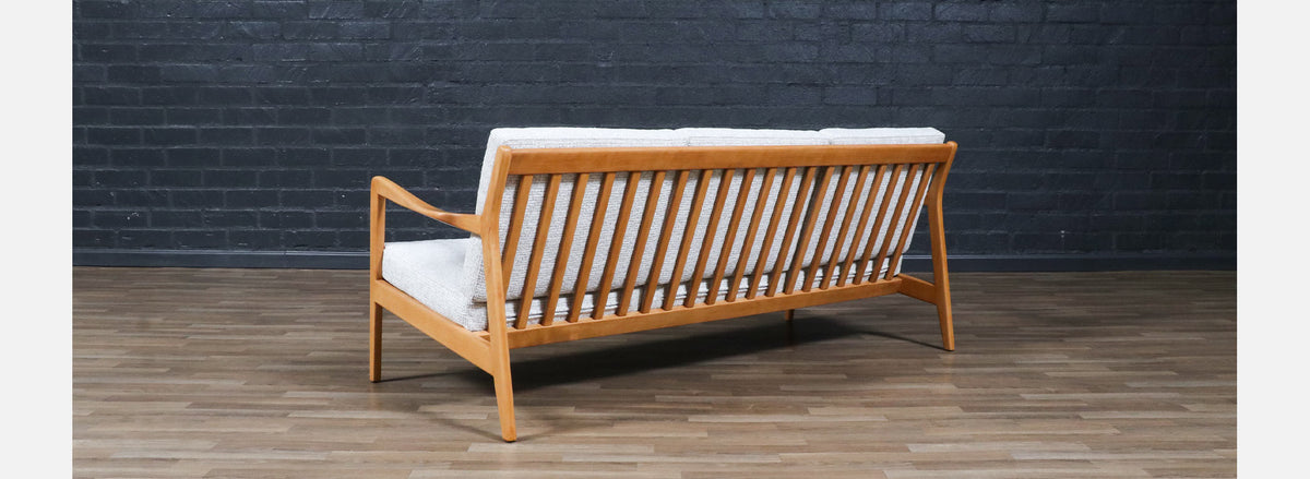 Folke Ohlsson Model “Tema 1” Beechwood Sofa for Dux