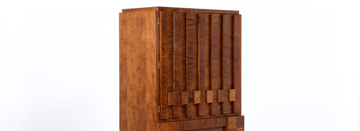 Mid-Century Modern "Stacatto" Geometric Highboy by Lane Furniture