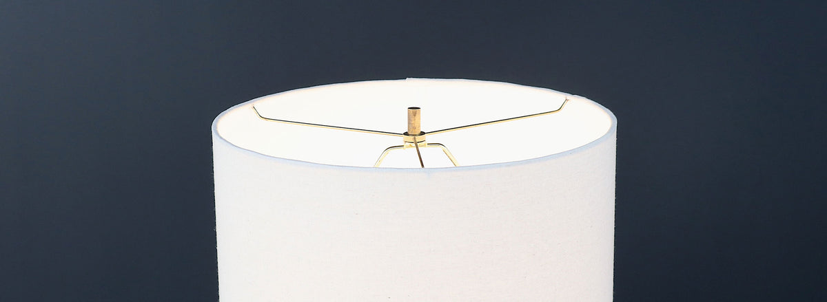Mid-Century Sculpted Walnut Base with Brass Accent Table Lamp