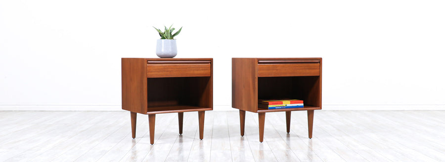 Mid-Century Modern Teak Night Stands by Westnofa 
