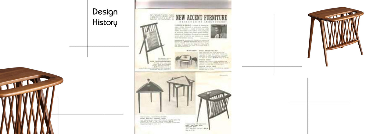 Arthur Umanoff Spindle Side Table w/ Magazine Shelf