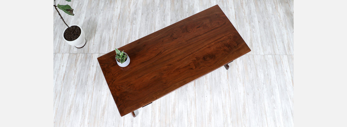 American Modern Studio Craft Sculpted Walnut Executive Desk