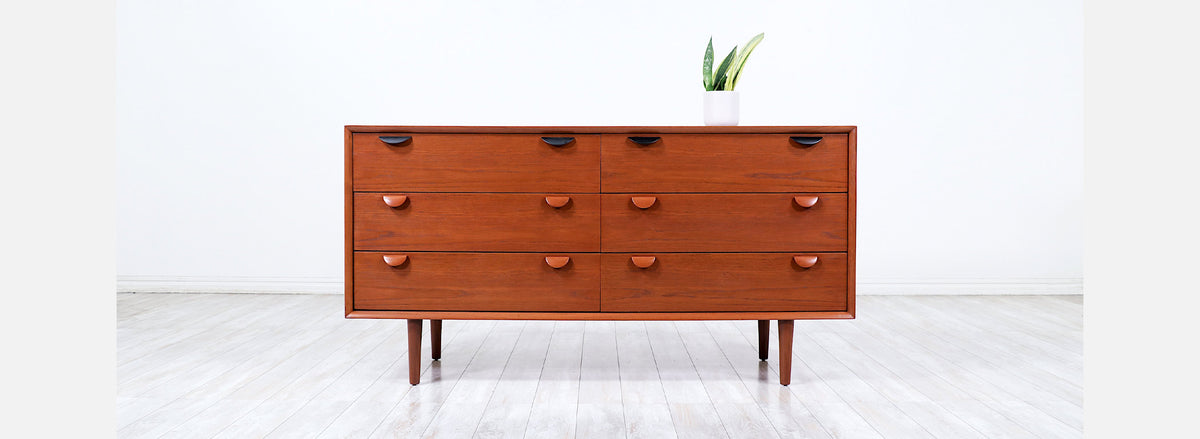 Danish Modern 6-Drawer Teak Dresser