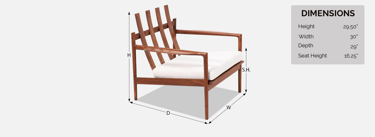 Ib Kofod-Larsen Walnut Lounge Chair for Selig