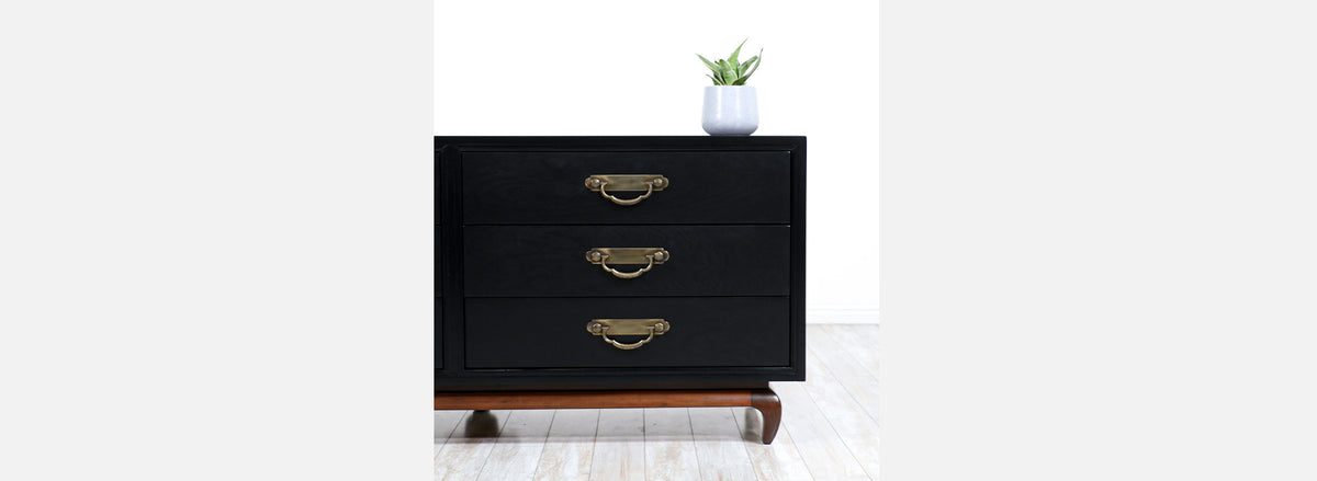 Mid-Century Modern Ebonized Dresser by American of Martinsville 