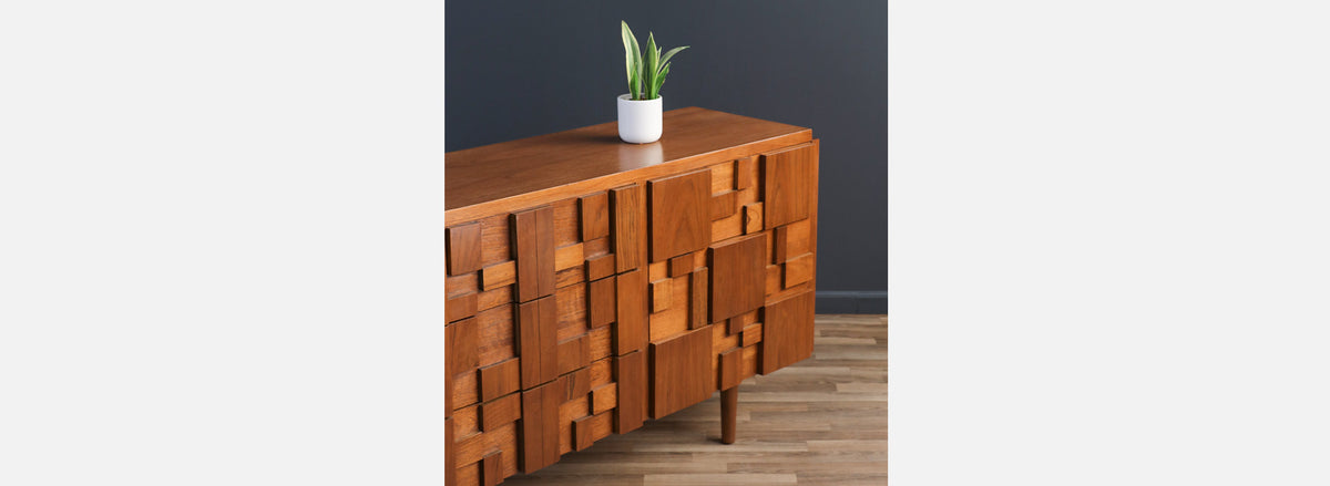 Mid-Century Brutalist "Staccato" Dresser by Lane
