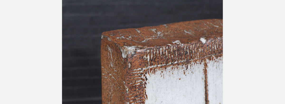 Vintage Glazed Ceramic Architectural Pottery Sculpture 