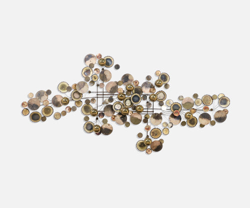 Large Curtis Jere "Raindrop" Brutalist Brass Wall Sculpture for Artisan House