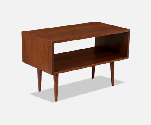 California Modern Walnut End Table by Milo Baughman
