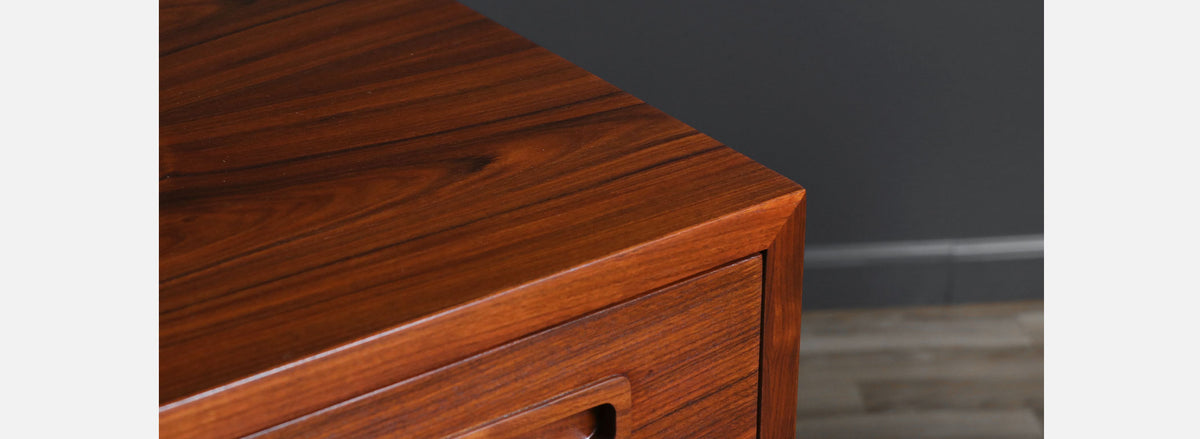 Carlo Jensen Rosewood Credenza with Bi-Folding Door 